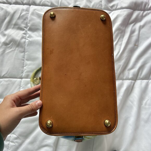 Brahmin Aspen Shoulder Bag Fuji Blue Yellow Flower Bag - Picture 8 of 16